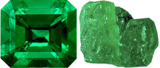 real emerald ore